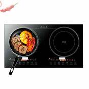 2400w Electric Induction Cooktop Countertop Double Burner Cooker Stove Hot Plate