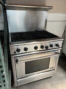 Dcs 36 Pro Range 6 Burners Nat Gas Oven High Stainless Steel Back With Shelf
