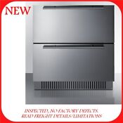 Summit 30 Under The Counter 2 Drawer Refrigerator Stainless