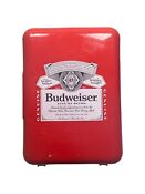 Budweiser Beer Red White Blue Mini Fridge Compact Personal Refrigerator 6 Cans