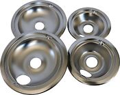 4 Pack Chrome Drip Pans 101 Wb31t10010 Wb31t10011 Replacement Ge Electric Range