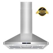 36 In Island Mount Range Hood Open Box Touch Controls Stainless Steel