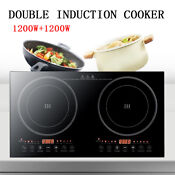 2 Burners Induction Cooktop Electric Hob Cook Top Stove Ceramic Cooktop 2400w