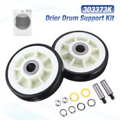 2 Pack Dryer Roller Wheel Drum Support Kit 303373k For Maytag 12001541 312948