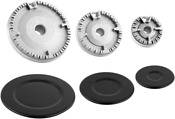 Universal Cooker Hat Set Surface Gas Stove Burner Caps And Burner Head Replaceme
