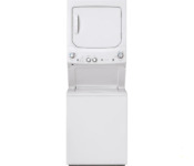 Ge White 27 Inch Gas Laundry Center With Auto Load Sensing Gud27gssmww