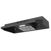 30 Inch Under Cabinet Range Hood 230cfm Ducted Ductless Black Painted W Led New