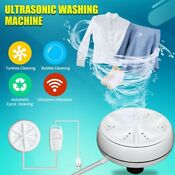 Usb Mini Washing Machine Portable Ultrasonic Turbine Laundry Washer Travel Home