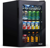 Beverage Refrigerator Cooler With 90 Can Capacity Mini Bar Beer Fridge With Ri