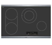  Bosch 800 Series 30 Built In Electric Cooktop W 4 Elements Steel Frame Black