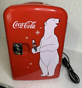Coca Cola Coke Mini Fridge Koolatron Kwc 4 Hot Cold 4can Capacity Polar Bear
