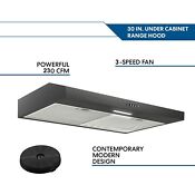30 Inch Stainless Steel Under Cabinet Range Hood Kitchen Ventilation New Button