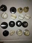 Lot Of 16 Vintage Gas Or Electric Stove Range Selector Dial Control Lock Knobs