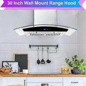 30 Inch Wall Mount Stainless Steel Range Hood Stove Exhaust Air Cook Fan Kitchen