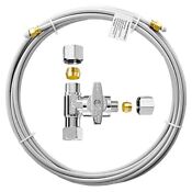 Pex Refrigerator Water Line Kit 25ft Ice Maker Tubing With Tee Stop Valve F 