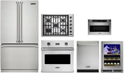 Viking Package With 30 Cooktop Oven 2 Microwave Drawers Bev Center Fridge