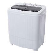 Portable Home Compact Twin Tub Washing Machine 14 3lbs Washer Spin Spinner