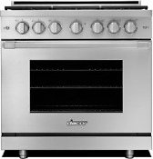 Dacor Professional Hgpr36sng 36 Stainless Steel Gas Range W 6 Sealed Burners
