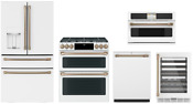 Ge Caf Matte White Kitchen Package With 36 Pro Dual Fuel Range