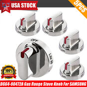 Dg64 00472a Top Burner Control Dial Knob Reinforced Ring For Samsung Stove 5pcs