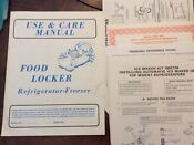 Vintage Food Locker Refrigerator Freezer Use Care Manual