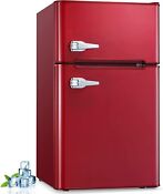 3 2cuft Compact Refrigerator Double Door Fridge Home Office Dorm Beverage Cooler