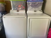Used Samsung Washer And Dryer Set All White Self Cleaning Pick Up Ready 