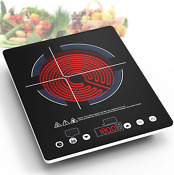 Electric Cooktop Single Burner 1800w Electric Stove Top With Touch Control 9 P