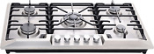 36inch Gas Cooktops Stainless Steel 5 Burners Gas Range Ng Lpg Convertible