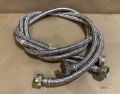 Eastman Washer Water Hoses 6 Stainless Steel Hot Cold Universal Fast Shipping