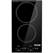 Vevor Electric Induction Cooktop Built In Stove Top 2 Burners 11 3x20 1in