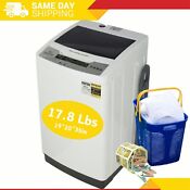 Full Automatic Washing Machine 17 8lbs Compact Laundry Washer With Drain Pump