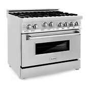 Professional Stainless Steel Gas Range Cooktop Oven With 6 Burners Open Box 