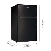 3 1 Cu Ft Two Door Mini Fridge W Freezer Small Compact Refrigerator Home Office