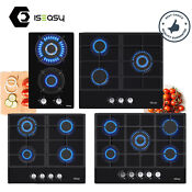 Iseasy Gas Cooktop Stove Tempered Glass Cooker Built In Lpg Ng Gas Cooker Black