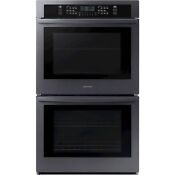 Samsung Nv51t5511dg 30 5 1 Cf Built In Electric Double Wall Oven Wifi Black Ss