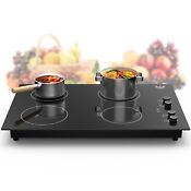 Induction Cooktop 30in Built In 4 Burner Electric Stove Top Knob Control 220v Us