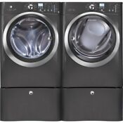 Electrolux Electric Washer Dryer Set With Pedestals Color Is Titanium Eifls6