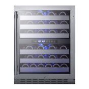 Summit Alwc532 24 Inch Dual Zone Wine Cooler With 46 Bottle Capacity