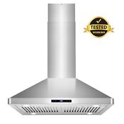 30 In Island Mount Range Hood Open Box Touch Controls In Stainless Steel