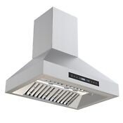 30inch Wall Mount Kitchen Range Hood Stainless Steel 900cfm 9speed Touch Control