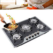 High Efficiency 5 Burner Gas Stove Automatic Pulse Ignition Lpg Ng Gas Cooktop