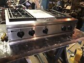 36 Stainless Pro Style Gas 4 Burner Rangetop With Center Griddle