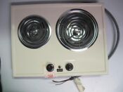 New In Box Cex210vl0 Whirlpool Cooktop 2 Burner In Counter Almond