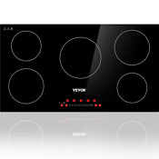 36 Inch Electric Cooktop Built In 5 Burner Induction Cooktop Touch Control Timer
