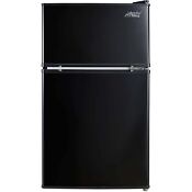 Two Door Compact Refrigerator With Freezer 3 2 Cu Ft Stainless Steel Mini Fridg