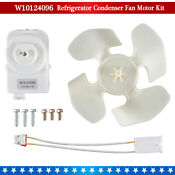 W10124096 Refrigerator Condenser Fan Motor Kit For Whirlpool Kenmore Ap4318657