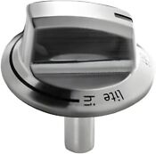 Control Knob Stainless Steel Color Compatible With Frigidaire 5304525746
