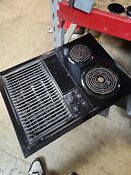 Ge Black Downdraft Cooktop With Grill Unit