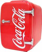 Retro Red Coca Cola Coke Mini Fridge Compact Personal Refrigerator Cooler Warmer